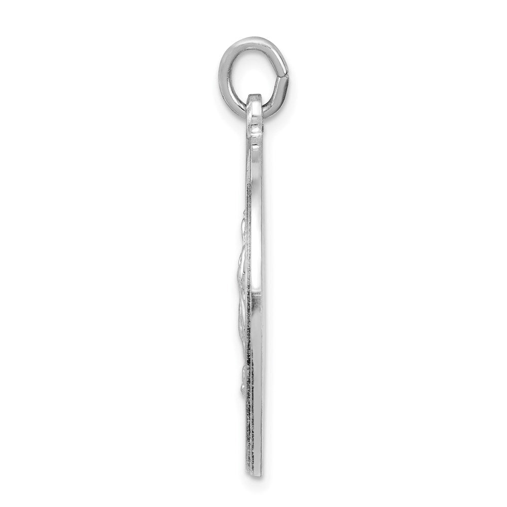925 Sterling Silver Our Lady of Guadalupe Medal Engravable Charm Pendant Jewelry Gifts (Length 1.21" Width 0.98")