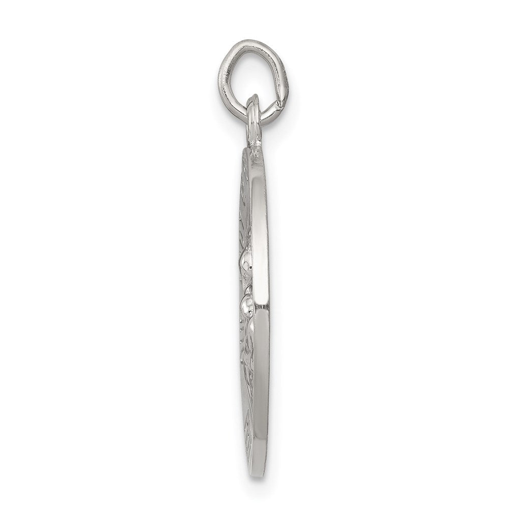 925 Sterling Silver Our Lady of Perpetual Help Medal Engravable Charm Pendant Jewelry Gifts (Length 1.01" Width 0.7")