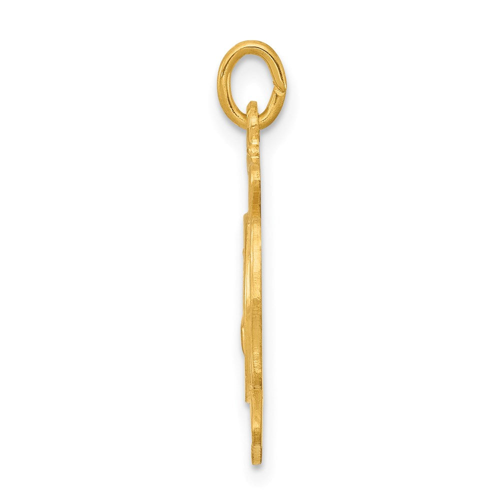 24k Gold plated 925 Sterling Silver Saint Florian Fireman's Badge Medal Engravable Charm Pendant Jewelry Gifts (Length 0.98" Width 0.66")
