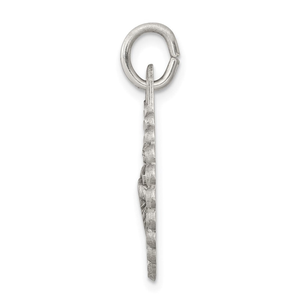 925 Sterling Silver Saint Jude Thaddeus Medal Engravable Charm Pendant Jewelry Gifts (Length 1.01" Width 0.7")