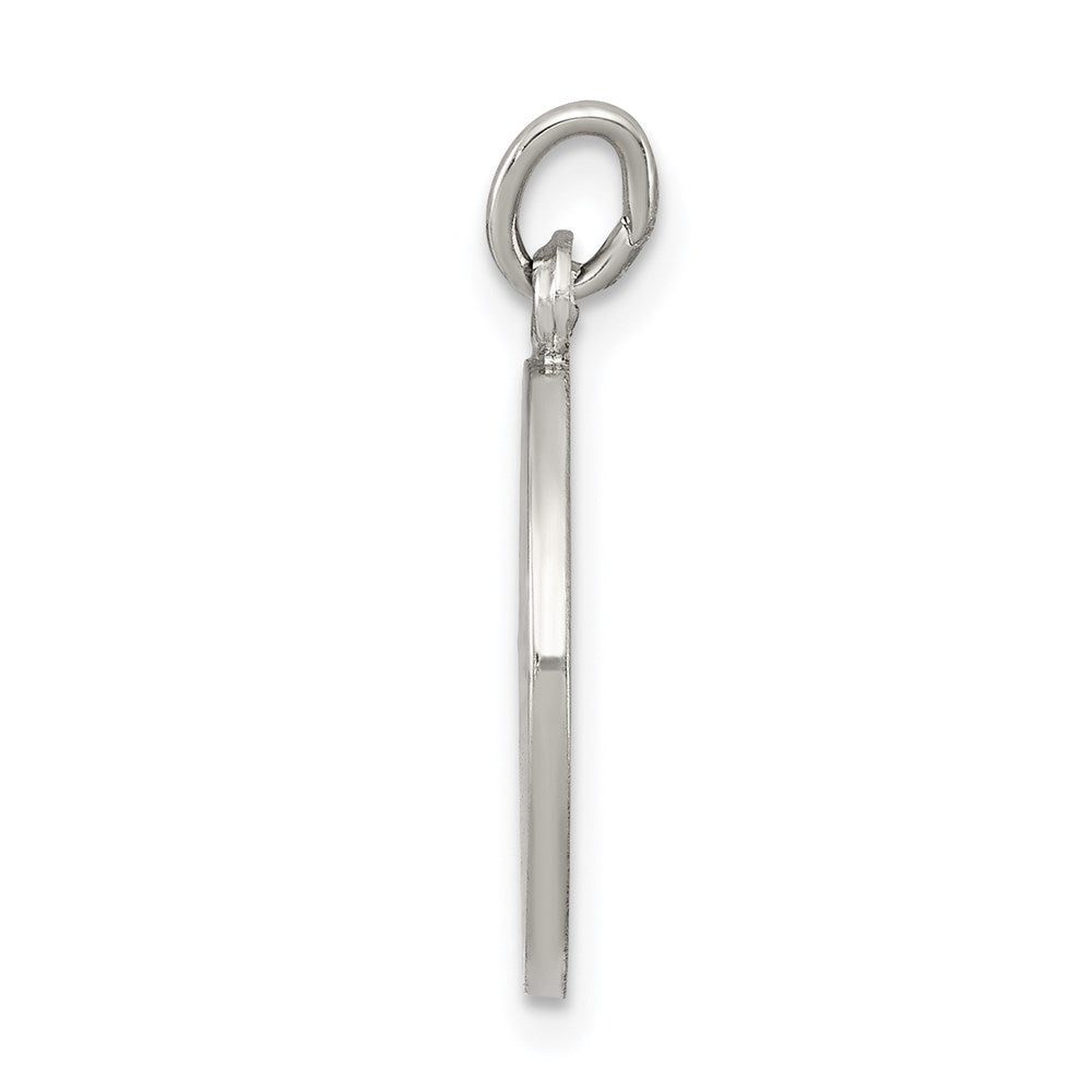 925 Sterling Silver Holy Communion Medal Engravable Charm Pendant Jewelry Gifts (Length 0.78" Width 0.59")