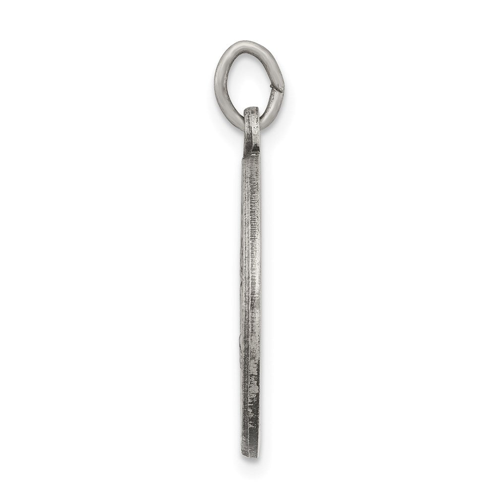 925 Sterling Silver Polished and Matte Finish Holy CommunionEngravable Charm Pendant Jewelry Gifts (Length 0.98" Width 0.78")