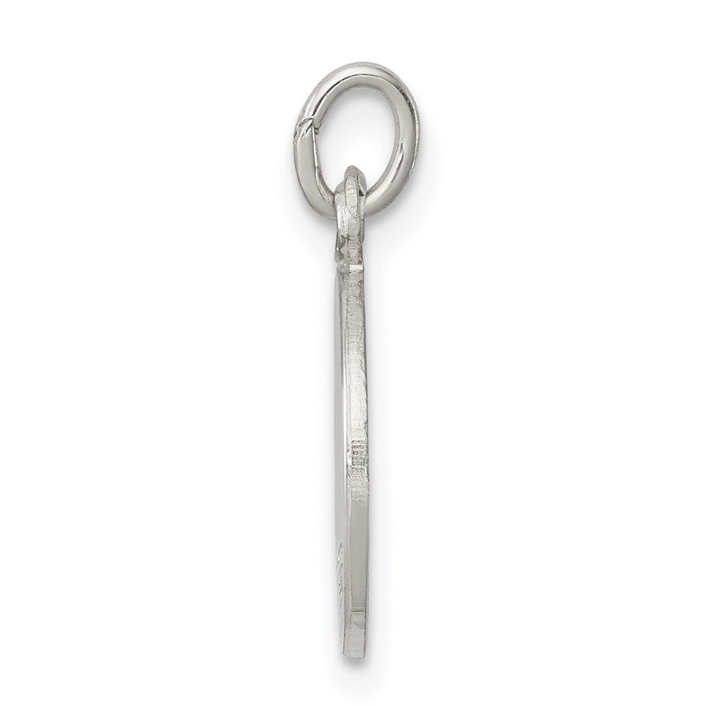 925 Sterling Silver Confirmation Medal Engravable Charm Pendant Jewelry Gifts (Length 0.55" Width 0.47")