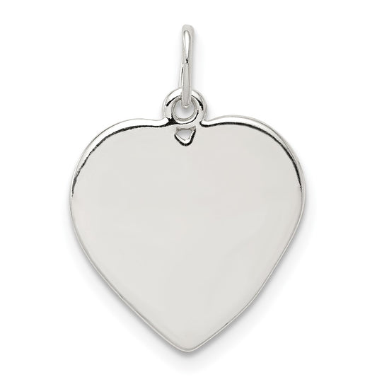 925 Sterling Silver Small HeartEngravable Charm Pendant Jewelry Gifts (Length 0.78" Width 0.59")