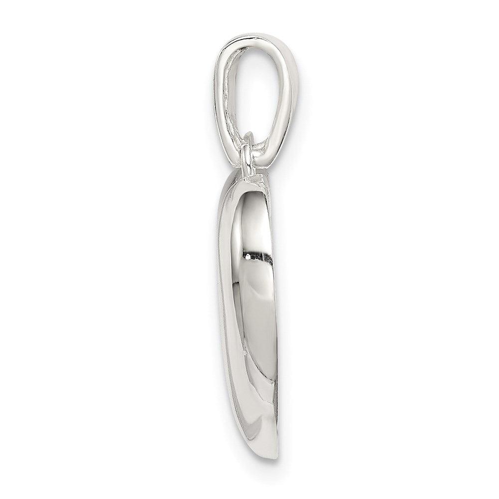 925 Sterling Silver Polished HeartEngravable Charm Pendant Jewelry Gifts (Length 0.86" Width 0.78")
