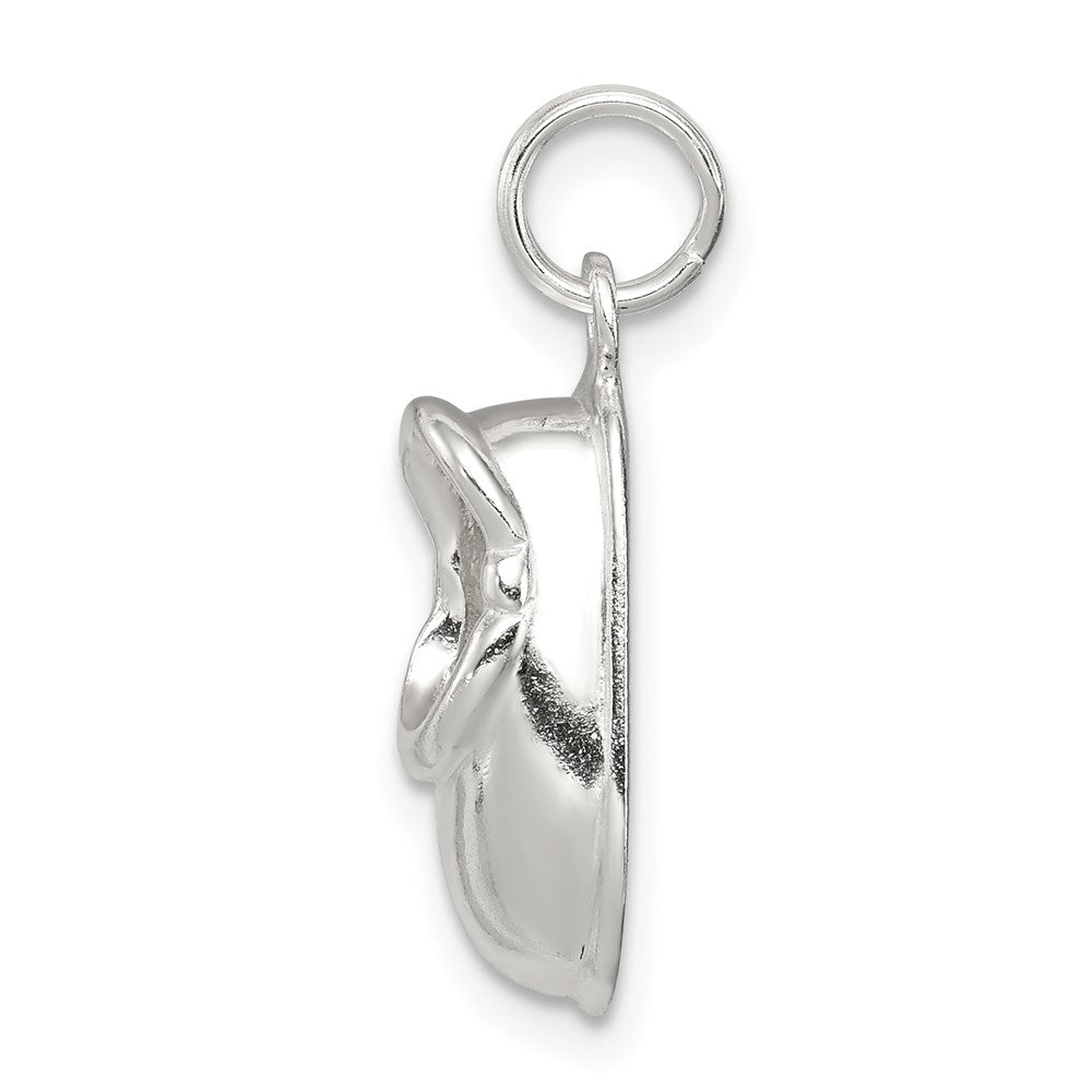 925 Sterling Silver Polished ShoeEngravable Charm Pendant Jewelry Gifts (Length 0.78" Width 0.31")