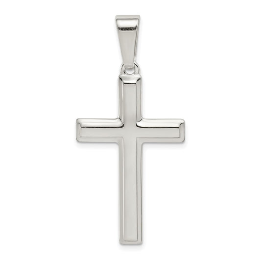 925 Sterling Silver Polished Crucifix CrossEngravable Charm Pendant Jewelry Gifts (Length 1.33" Width 0.78")