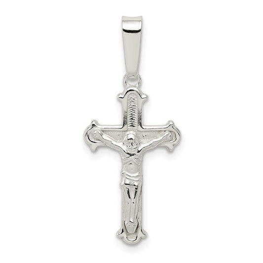 925 Sterling Silver Polished CrucifixEngravable Charm Pendant Jewelry Gifts (Length 1.21" Width 0.51")