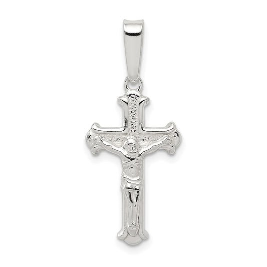925 Sterling Silver Polished CrucifixEngravable Charm Pendant Jewelry Gifts (Length 1.17" Width 0.51")