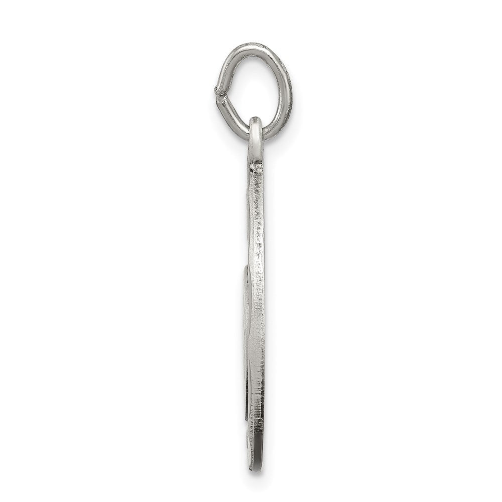 925 Sterling Silver Satin Antiqued 2 Piece MizpahEngravable Charm Pendant Jewelry Gifts (Length 1.21" Width 0.9")