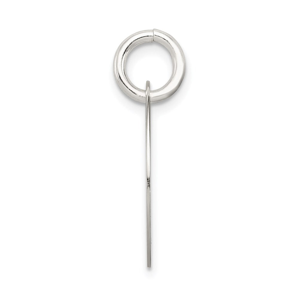 925 Sterling Silver Polished Enamel FaithEngravable Charm Pendant Jewelry Gifts (Length 0.7" Width 0.51")