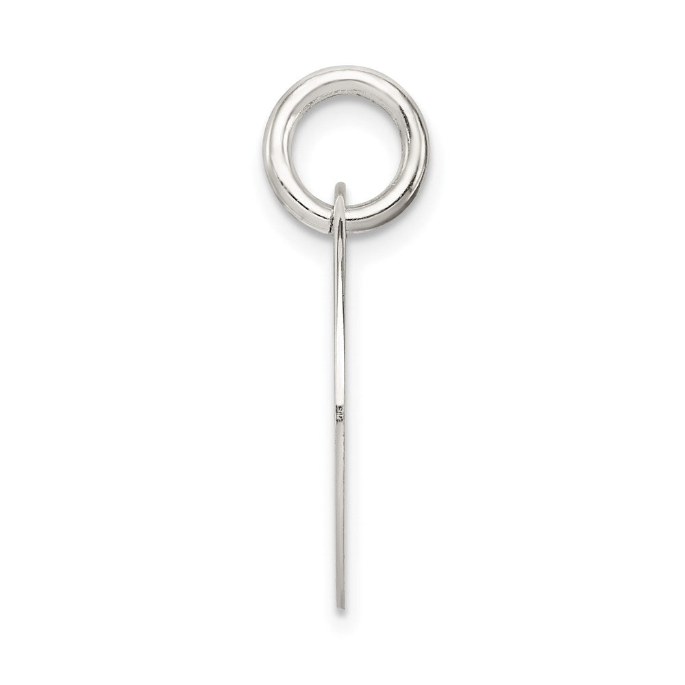 925 Sterling Silver Polished Enamel BelieveEngravable Charm Pendant Jewelry Gifts (Length 0.7" Width 0.51")