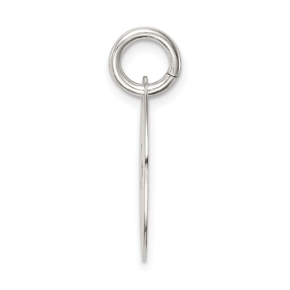 925 Sterling Silver Polished Enamel JoyEngravable Charm Pendant Jewelry Gifts (Length 0.7" Width 0.51")
