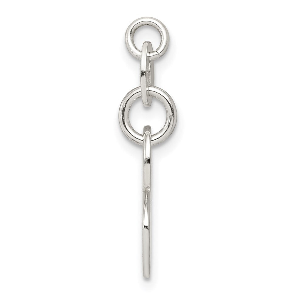 925 Sterling Silver Polished Enamel BoyEngravable Charm Pendant Jewelry Gifts (Length 0.98" Width 0.51")