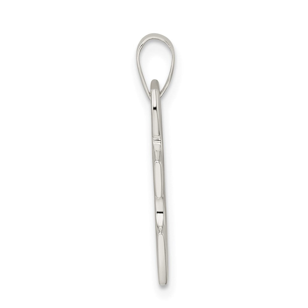 925 Sterling Silver Polished Puzzle PiecesEngravable Charm Pendant Jewelry Gifts (Length 1.01" Width 0.47")