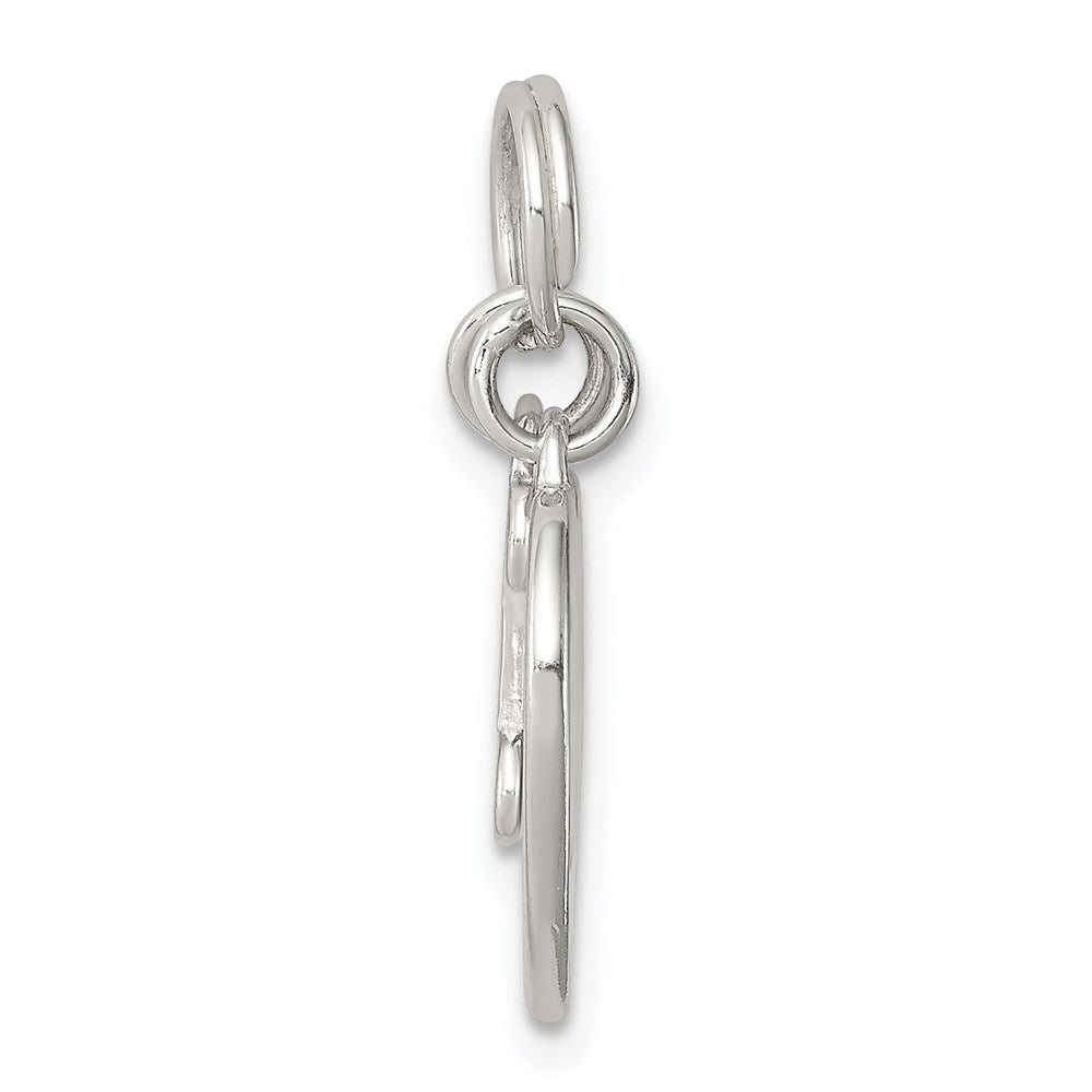 925 Sterling Silver Dog LoverEngravable Charm Pendant Jewelry Gifts (Length 0.9" Width 0.59")