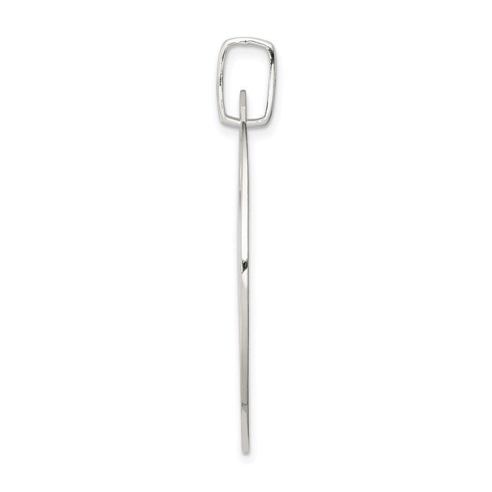 925 Sterling Silver PolishedEngravable Charm Pendant Jewelry Gifts (Length 1.56")