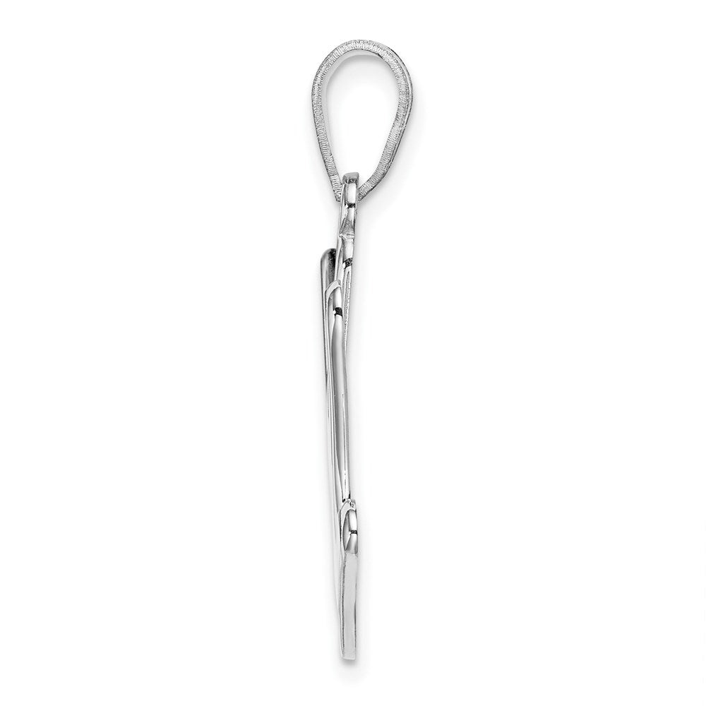 925 Sterling Silver Enamel Autism with Puzzle Piece HandprintEngravable Charm Pendant Jewelry Gifts (Length 1.17" Width 0.78")
