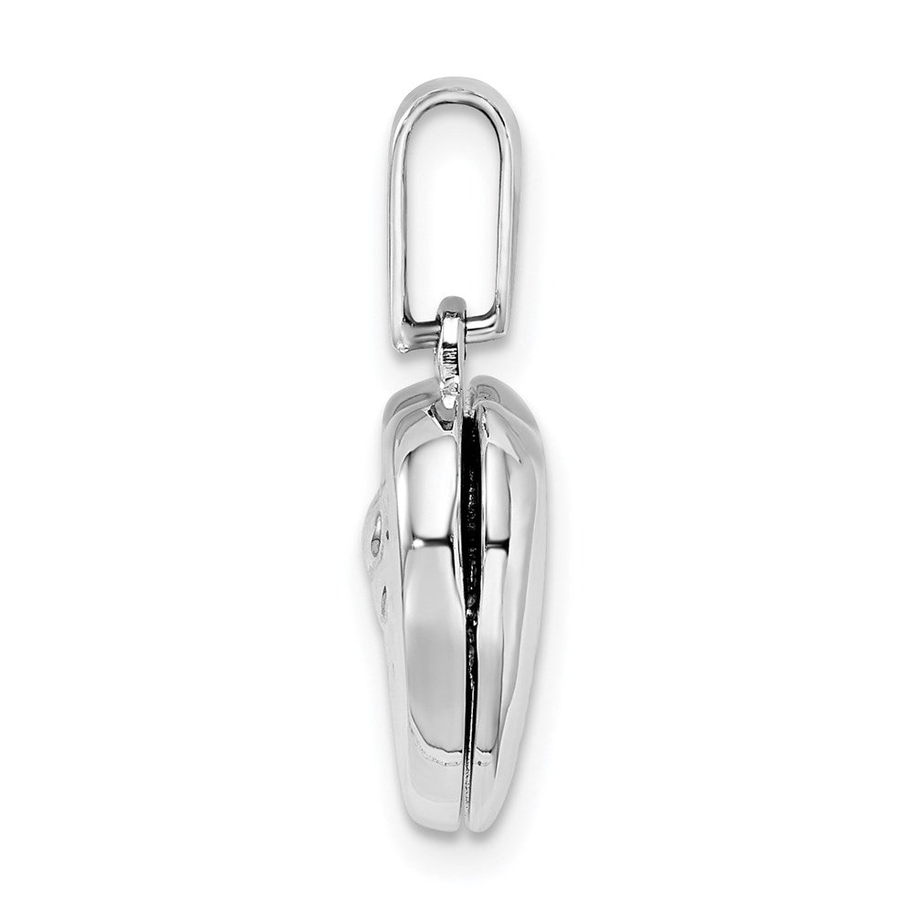 925 Sterling Silver Polished 13mm Heart Locket Engravable Charm Pendant Jewelry Gifts (Length 0.82" Width 0.52")