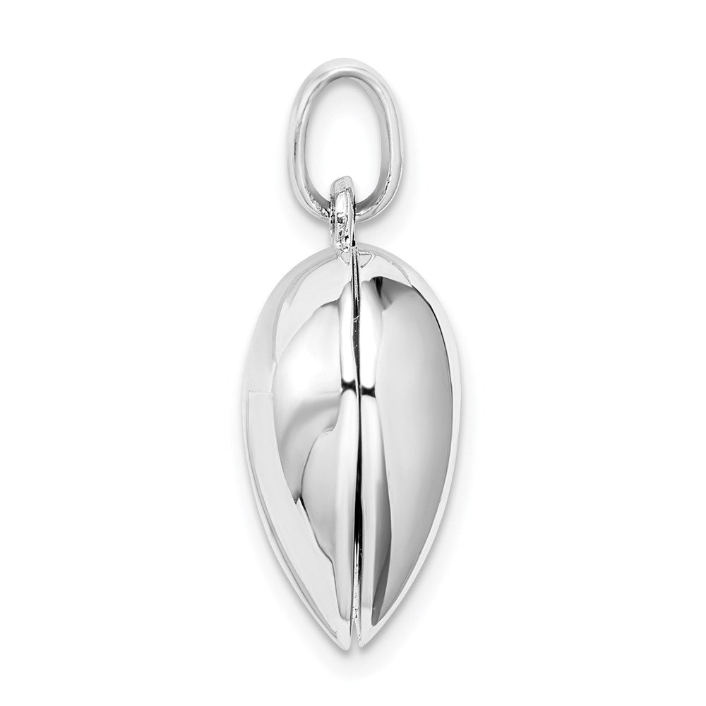 925 Sterling Silver Heart Locket Engravable Charm Pendant Jewelry Gifts (Length 0.94" Width 0.69")