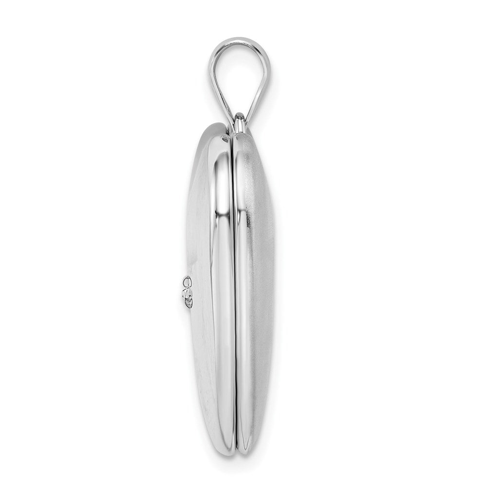 925 Sterling Silver 24mm with Diamond Star Ash Holder Heart Locket Engravable Charm Pendant Jewelry Gifts (Length 1.18" Width 0.93")