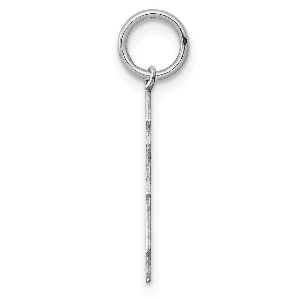 925 Sterling Silver Girl Polished Front Satin Back Disc Engravable Charm Pendant Jewelry Gifts (Length 0.82" Width 0.39")