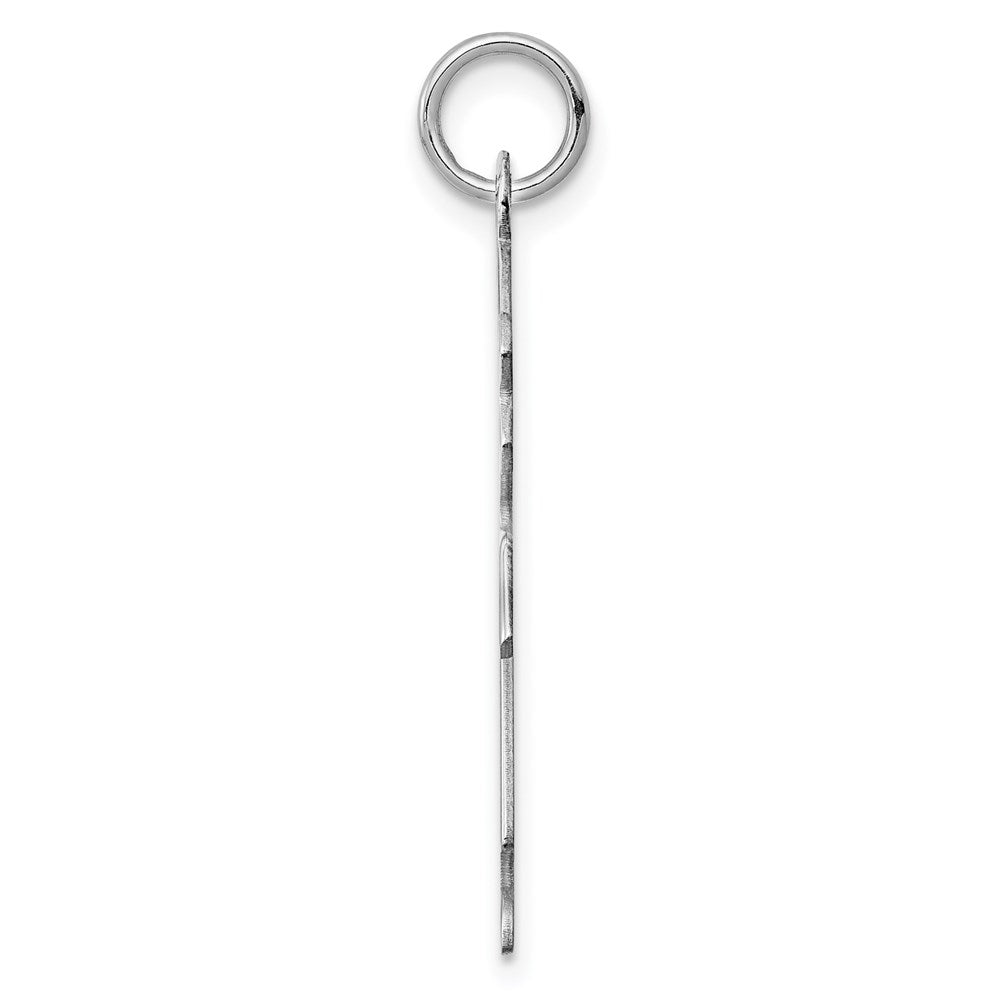 925 Sterling Silver Girl Polished Front Satin Back Disc Engravable Charm Pendant Jewelry Gifts (Length 1.17" Width 0.62")