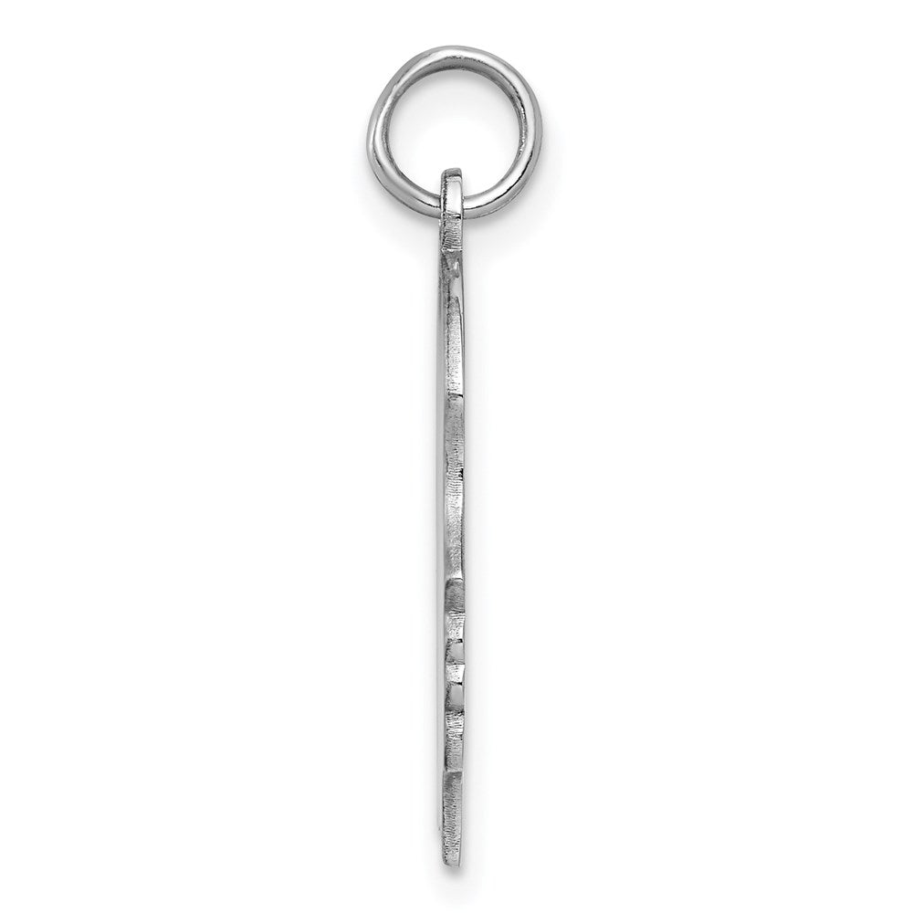 925 Sterling Silver Girl Disc Polish on Front BackEngravable Charm Pendant Jewelry Gifts (Length 1.09" Width 0.62")