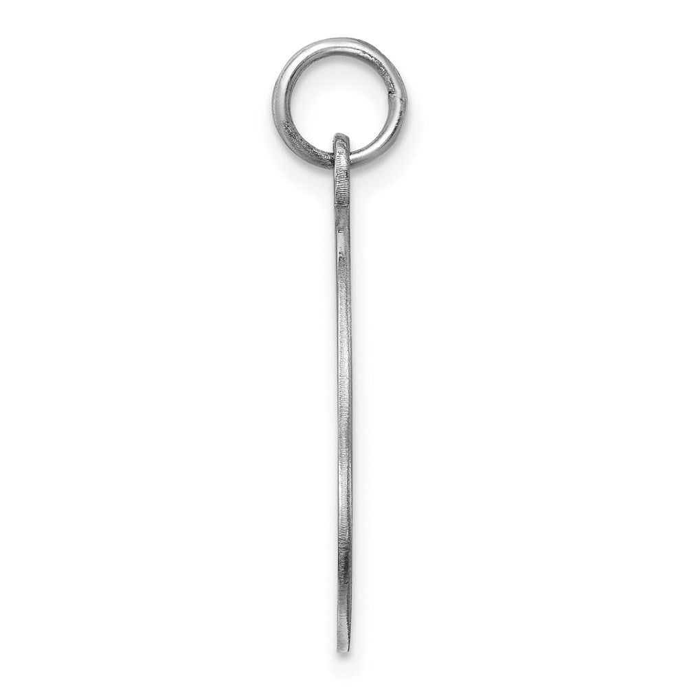 925 Sterling Silver Round Polished Front Satin Back Disc Engravable Charm Pendant Jewelry Gifts (Length 1.01" Width 0.74")