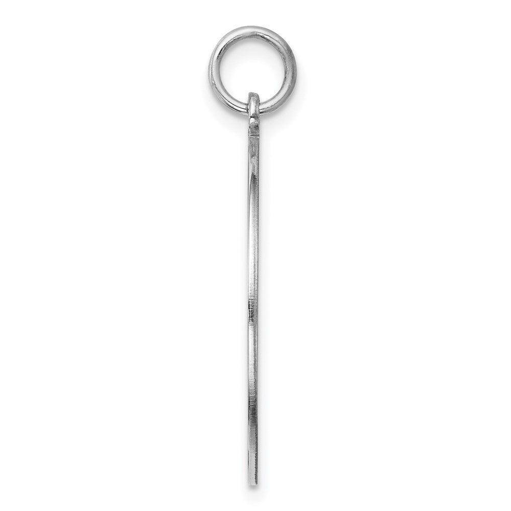 925 Sterling Silver Round Polished Front Back Disc Engravable Charm Pendant Jewelry Gifts (Length 1.13" Width 0.86")