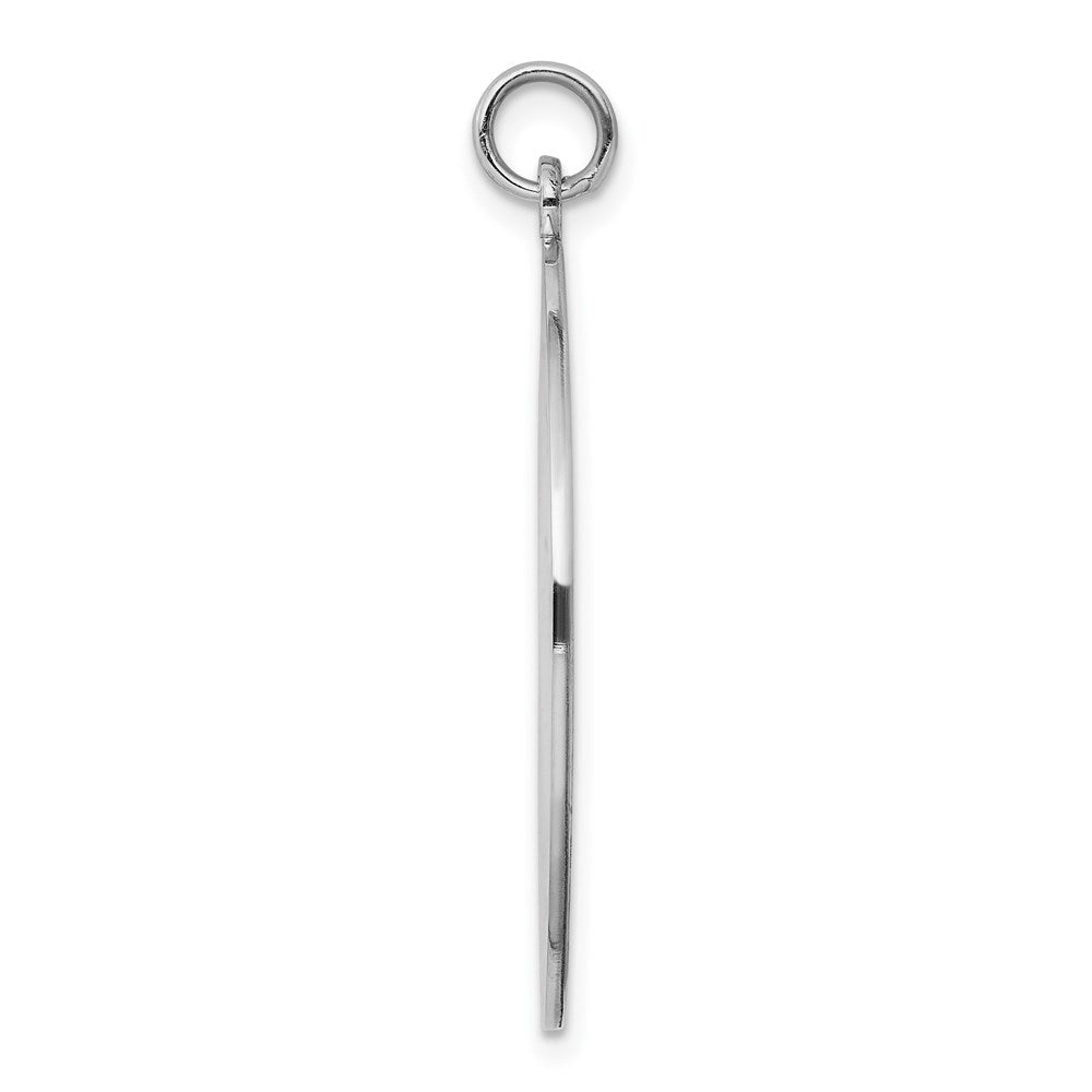925 Sterling Silver Round Polish Front Back Disc Engravable Charm Pendant Jewelry Gifts (Length 1.52" Width 1.25")