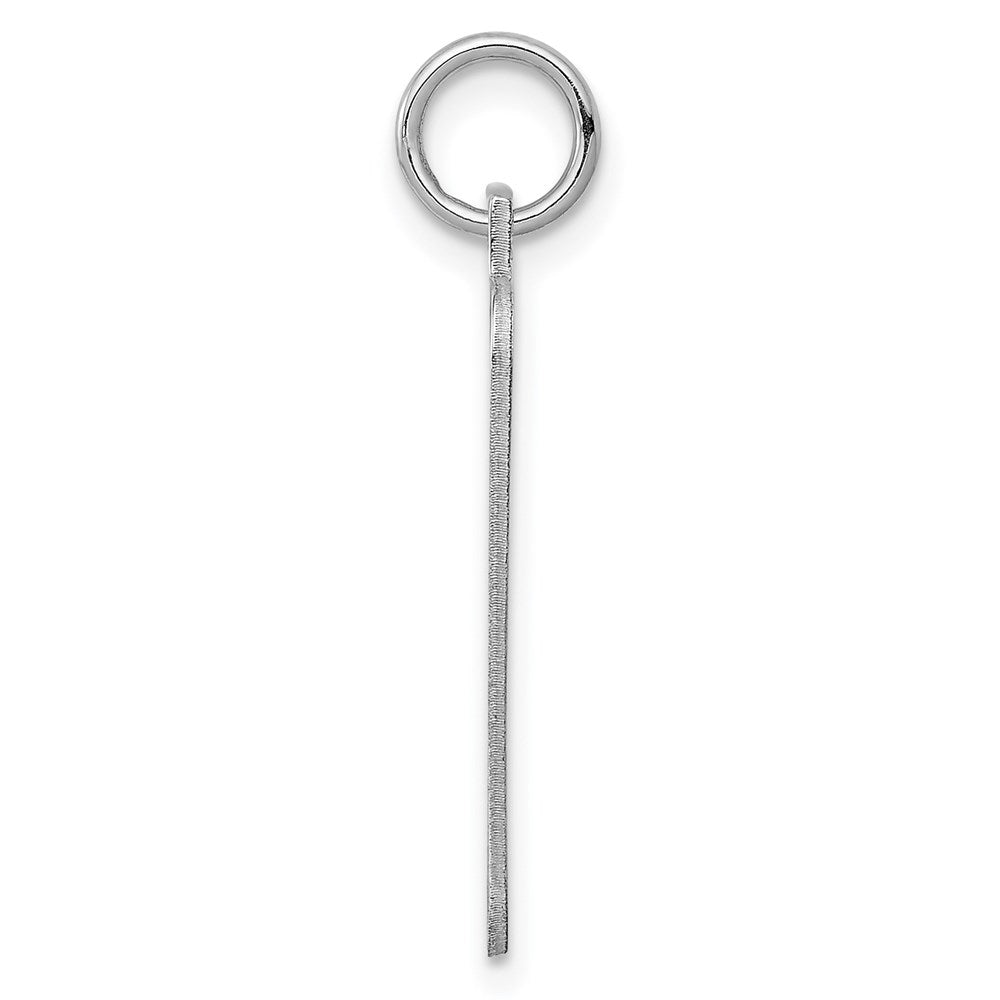 925 Sterling Silver Rectangle Polish Front Back Disc Engravable Charm Pendant Jewelry Gifts (Length 1.05" Width 0.47")