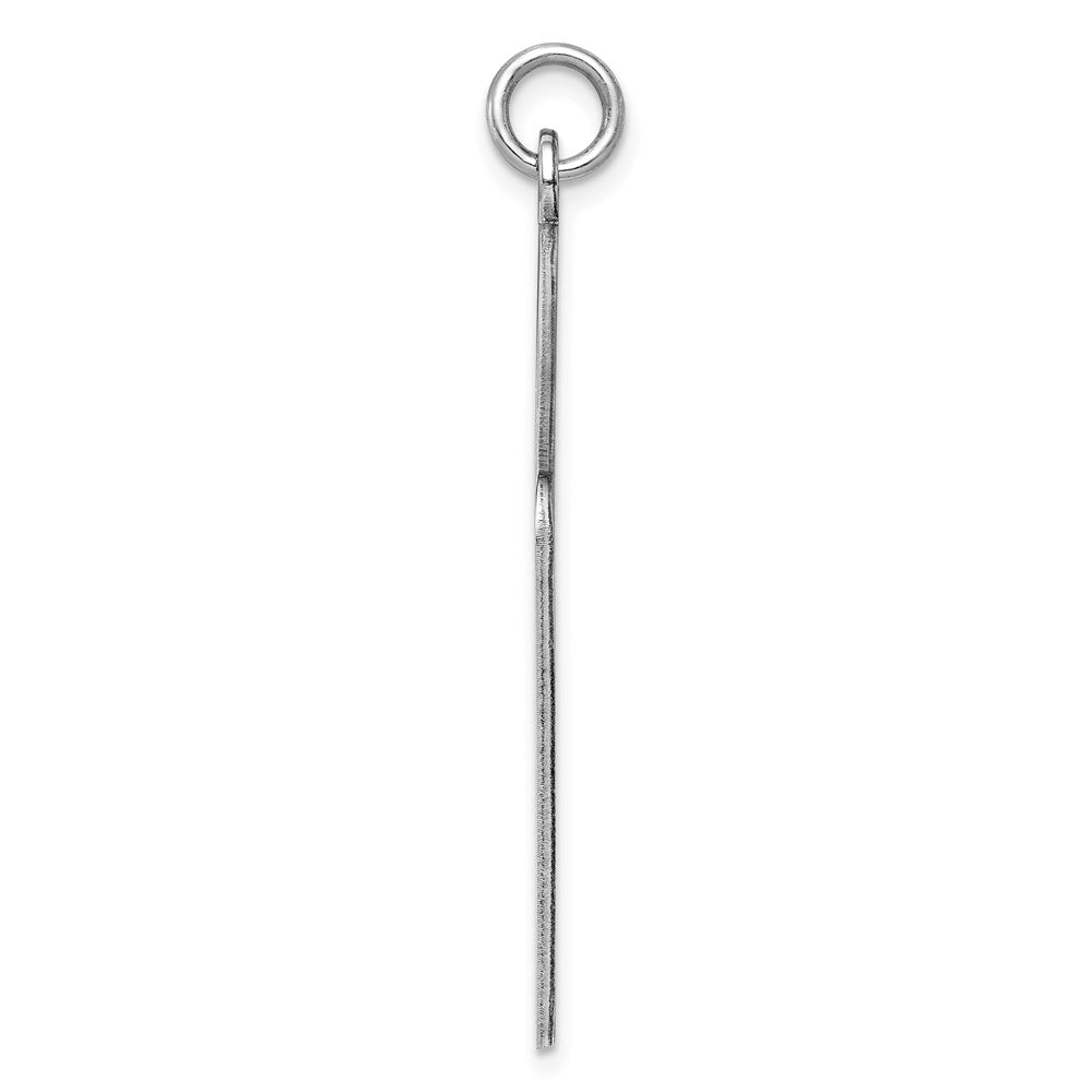 925 Sterling Silver Polished Front Satin Back Disc Engravable Charm Pendant Jewelry Gifts (Length 1.72" Width 1.4")