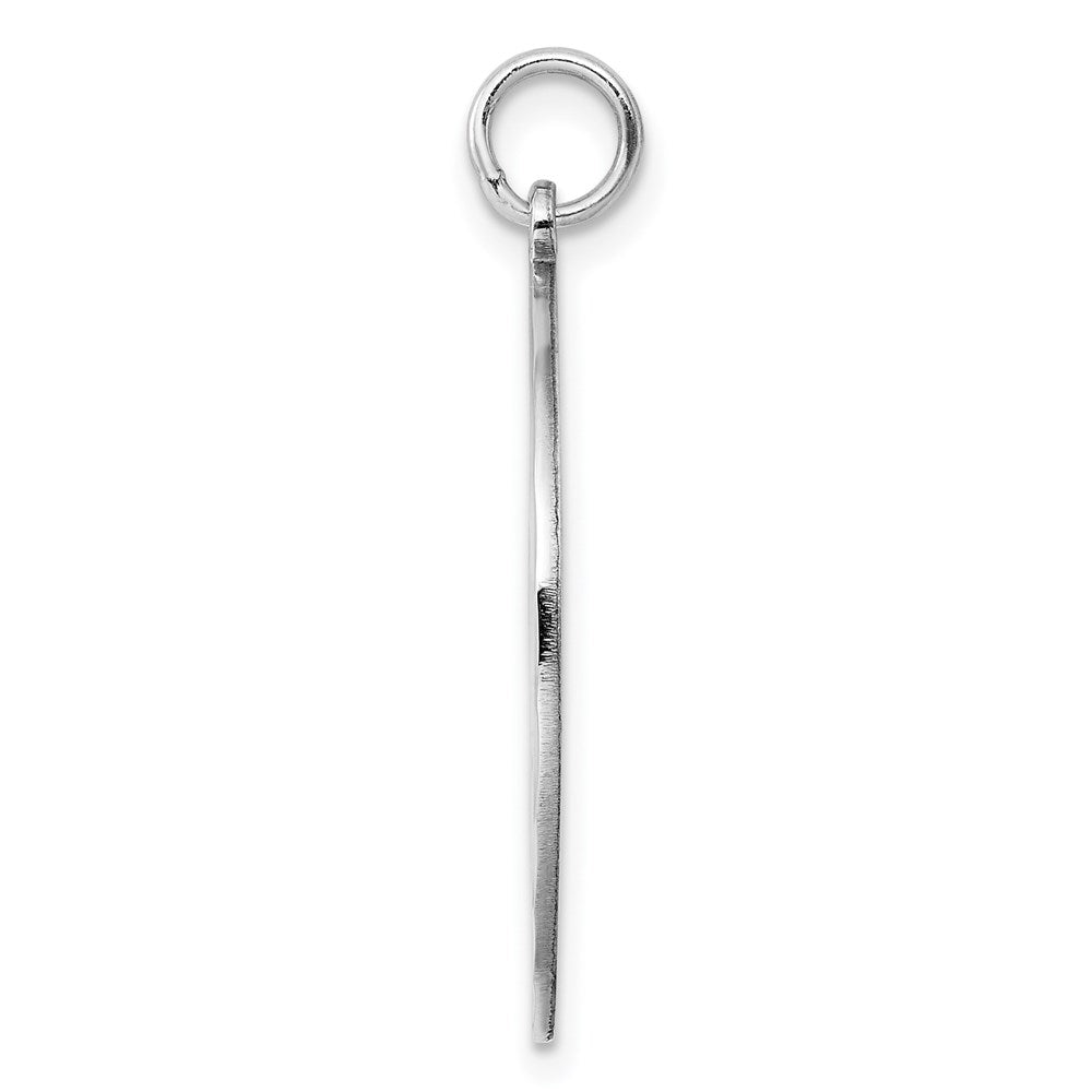 925 Sterling Silver Round Polished Front Back Disc Engravable Charm Pendant Jewelry Gifts (Length 1.25" Width 1.01")