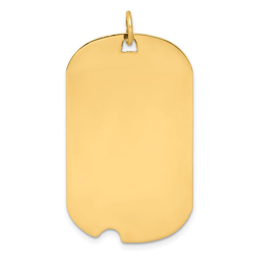 925 Sterling Silver Gold Plated Dog Tag Disc Engravable Charm Pendant Jewelry Gifts (Length 1.64" Width 0.82")
