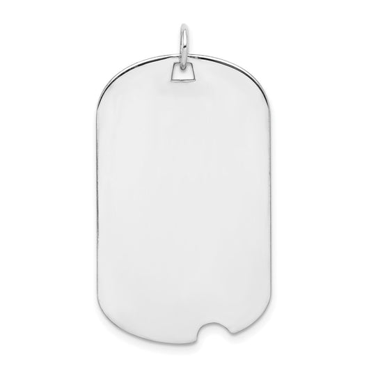 925 Sterling Silver Dog Tag Disc Engravable Charm Pendant Jewelry Gifts (Length 1.72" Width 0.82")