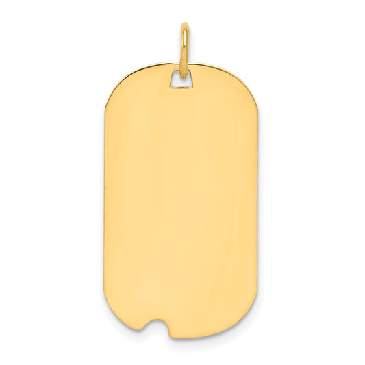 925 Sterling Silver Gold Plated Dog Tag Polished Disc Engravable Charm Pendant Jewelry Gifts (Length 1.29" Width 0.59")