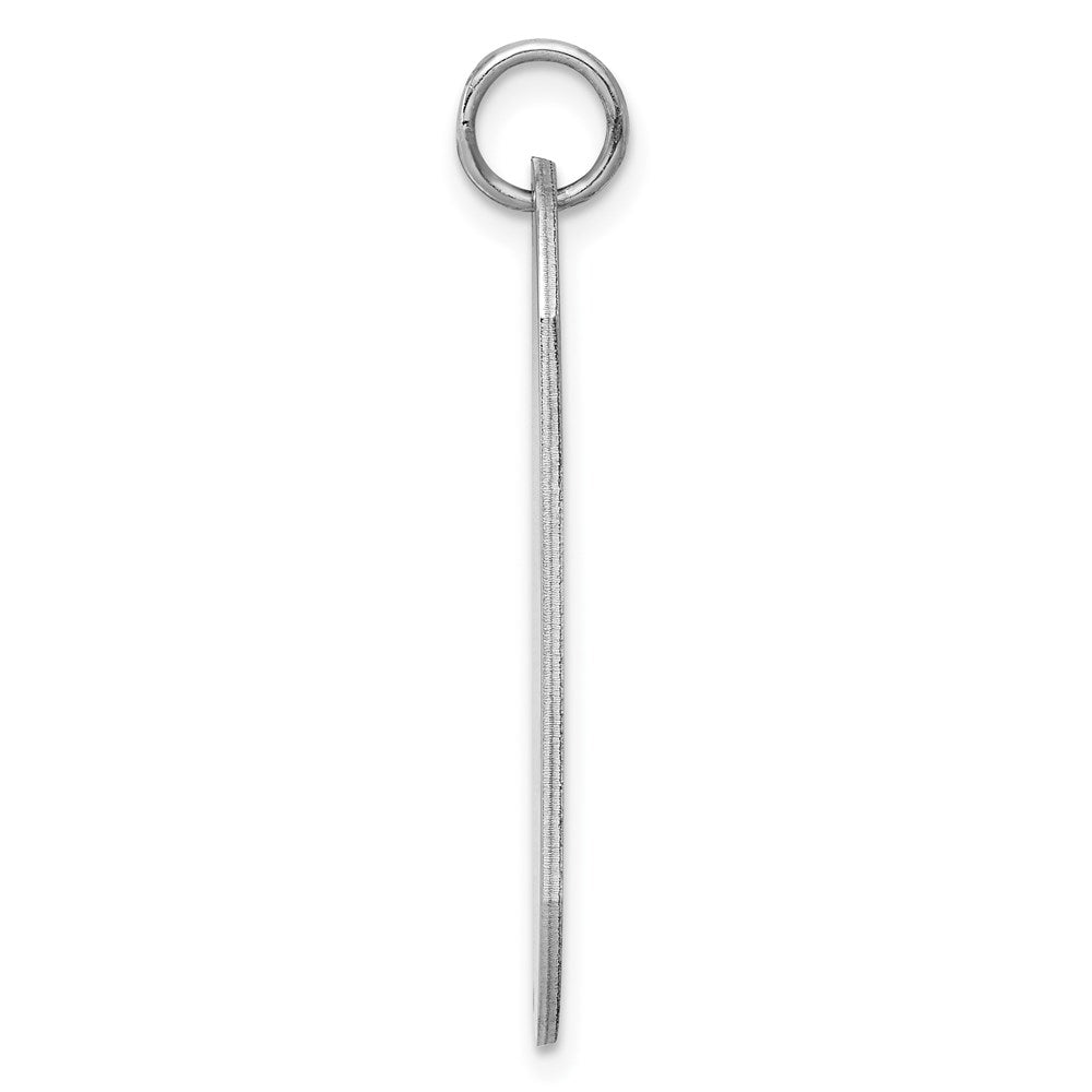 925 Sterling Silver Dog Tag Polish Front Satin Back Disc Engravable Charm Pendant Jewelry Gifts (Length 1.37" Width 0.62")