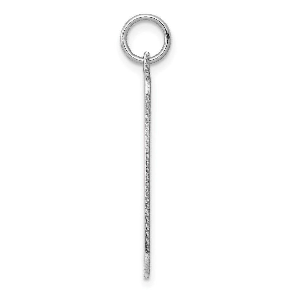 925 Sterling Silver Rectangle Polish Front Satin Back Disc Engravable Charm Pendant Jewelry Gifts (Length 1.25" Width 0.7")