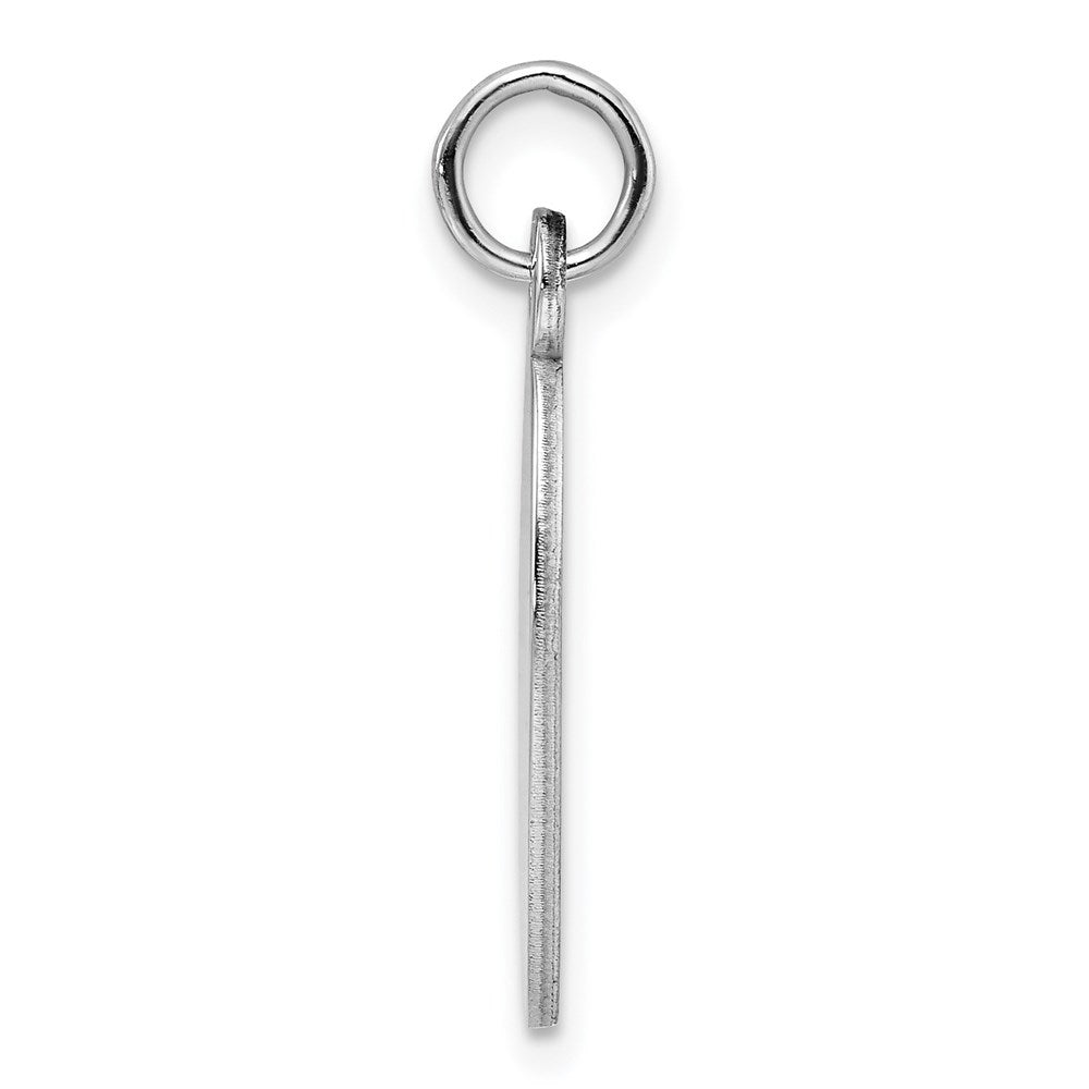 925 Sterling Silver Oval Polish Front Satin Back Disc Engravable Charm Pendant Jewelry Gifts (Length 1.05" Width 0.35")