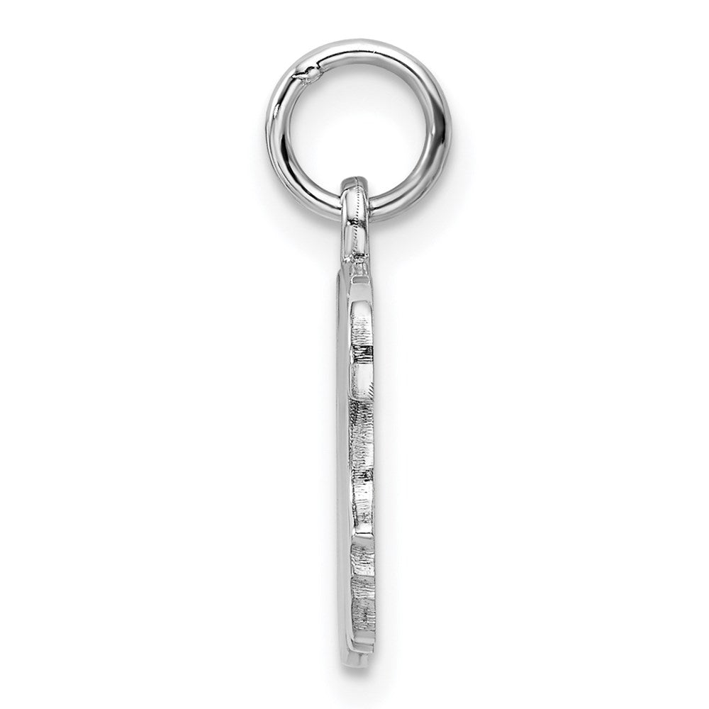 925 Sterling Silver Pink Enamel Right Facing Girl Head Disc Engravable Charm Pendant Jewelry Gifts (Length 0.78" Width 0.66")