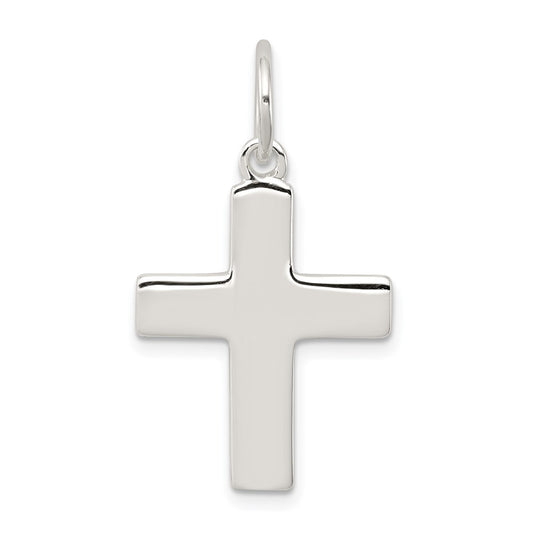 925 Sterling Silver Latin Crucifix CrossEngravable Charm Pendant Jewelry Gifts (Length 1.13" Width 1.05")