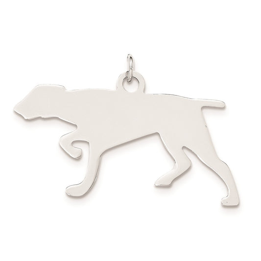 925 Sterling Silver Toni Tails Large Pointer Disc Engravable Charm Pendant Jewelry Gifts