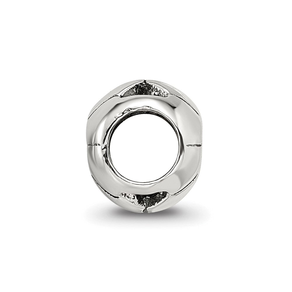 925 Sterling Silver Reflections Soccer Ball BeadEngravable Charm Pendant Jewelry Gifts (Length 0.25" Width 0.25")