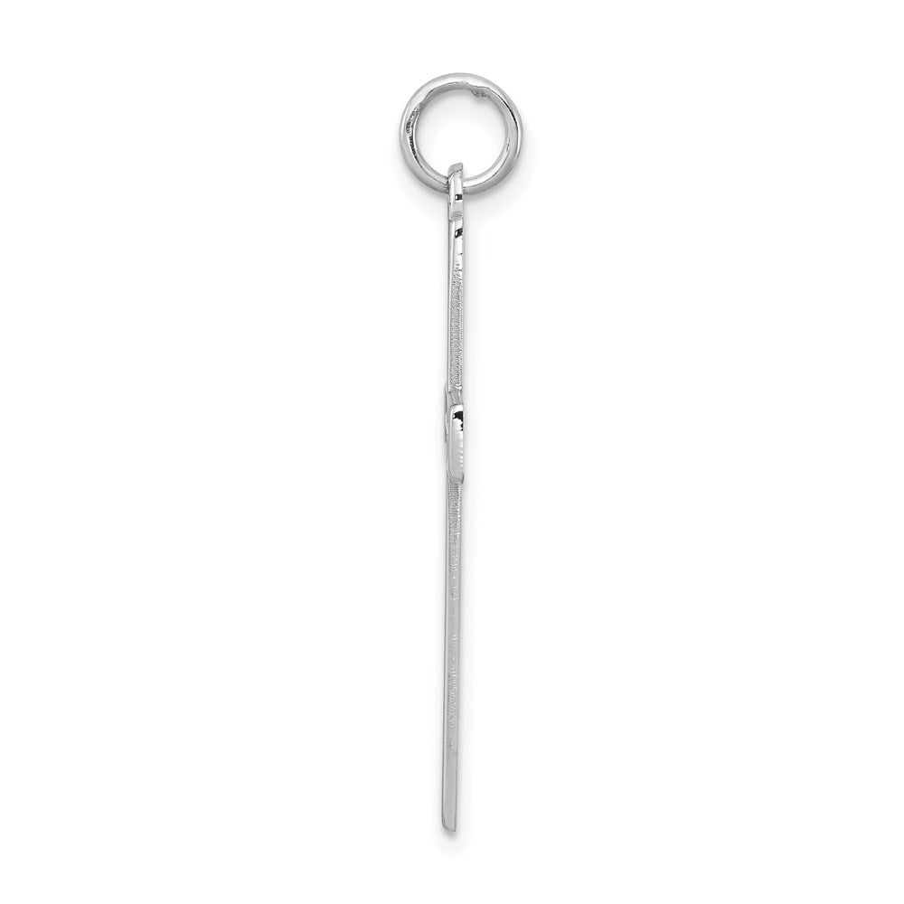 925 Sterling Silver Laser Designed Crucifix CrossEngravable Charm Pendant Jewelry Gifts (Length 1.29" Width 0.31")