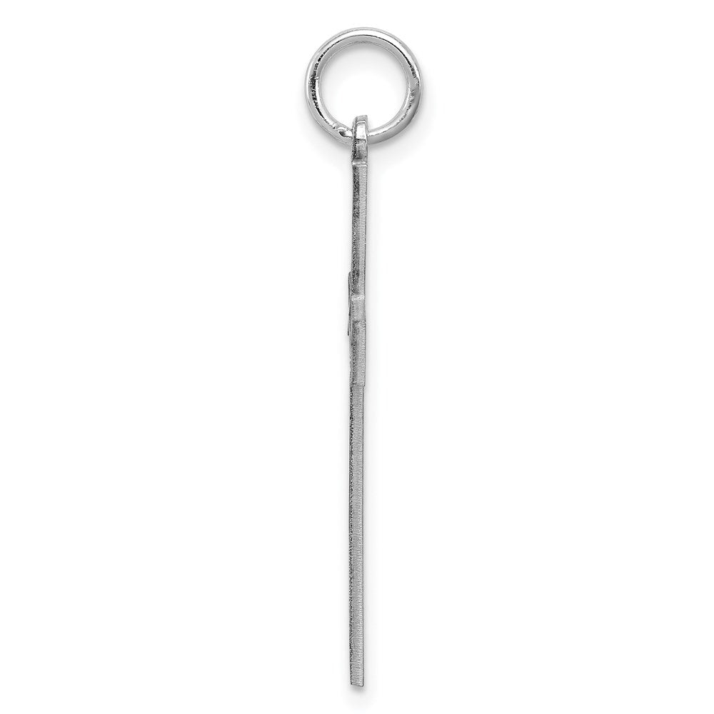 925 Sterling Silver Laser Designed Crucifix CrossEngravable Charm Pendant Jewelry Gifts (Length 1.21" Width 0.62")