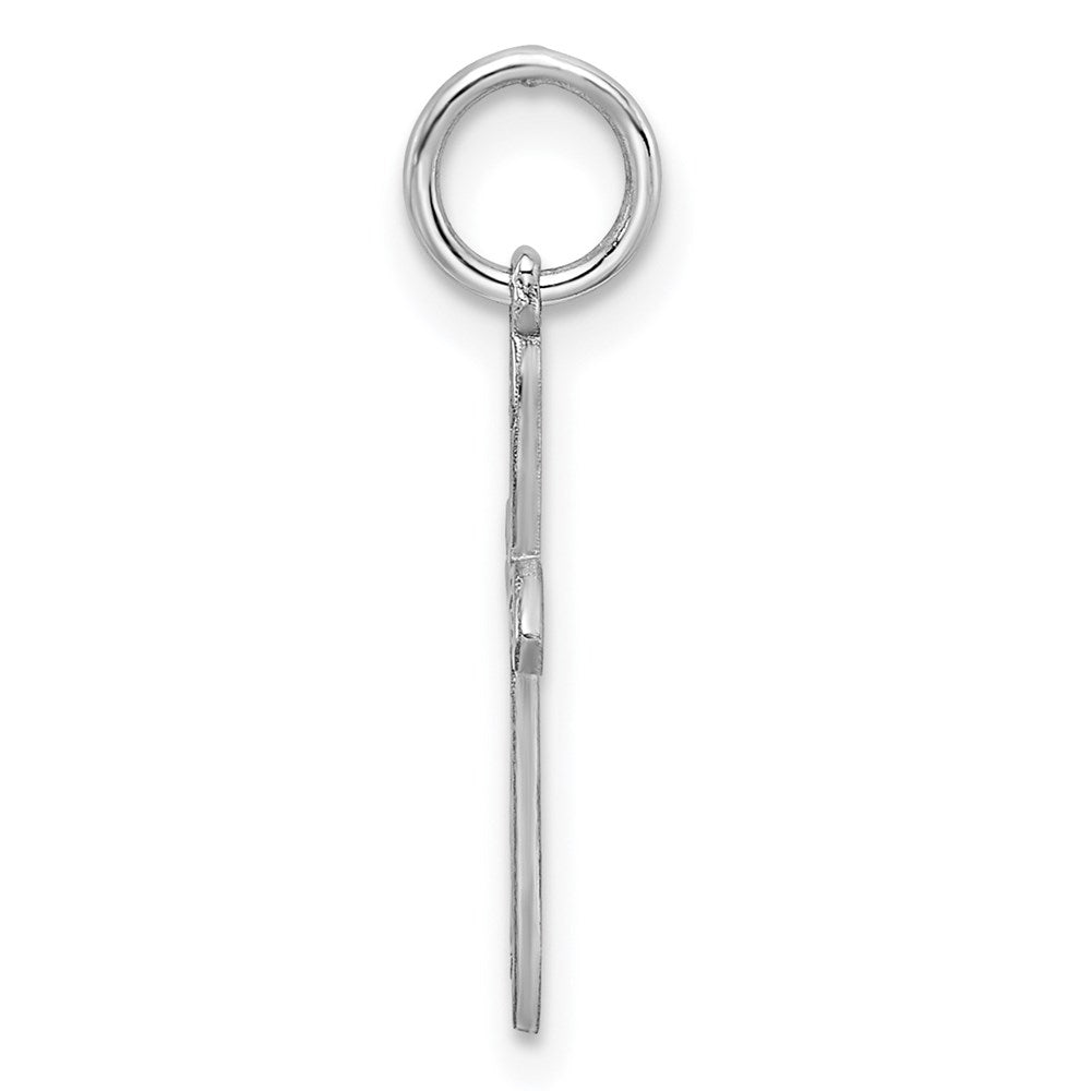 925 Sterling Silver Laser Designed Crucifix CrossEngravable Charm Pendant Jewelry Gifts (Length 0.86" Width 0.39")