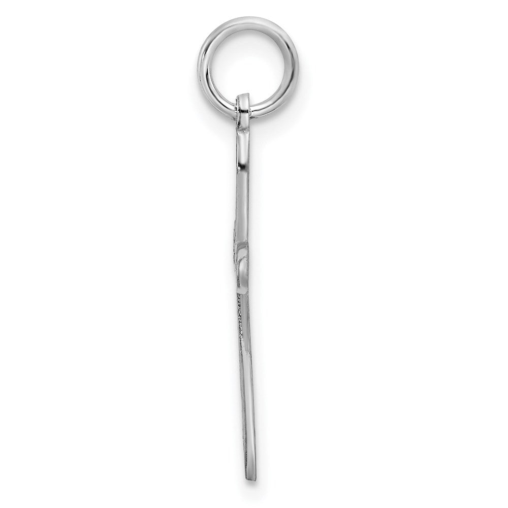 925 Sterling Silver Laser Designed Crucifix CrossEngravable Charm Pendant Jewelry Gifts (Length 0.98" Width 0.47")