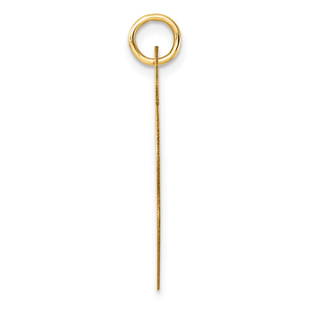 14k Yellow Gold Polished Heart Shaped Disc Engravable Charm Pendant Jewelry Gifts (Length 1.37" Width 0.9")