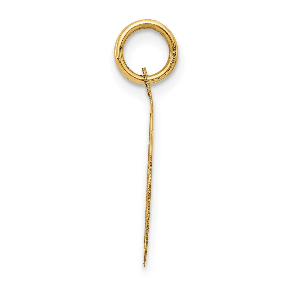 14k Yellow Gold A DATE TO REMEMBER Disc Engravable Charm Pendant Jewelry Gifts (Length 0.9" Width 0.59")